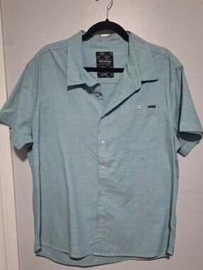 2XL Dickies Men’s Short Sleeve Button-Down Shirt - Light Blue